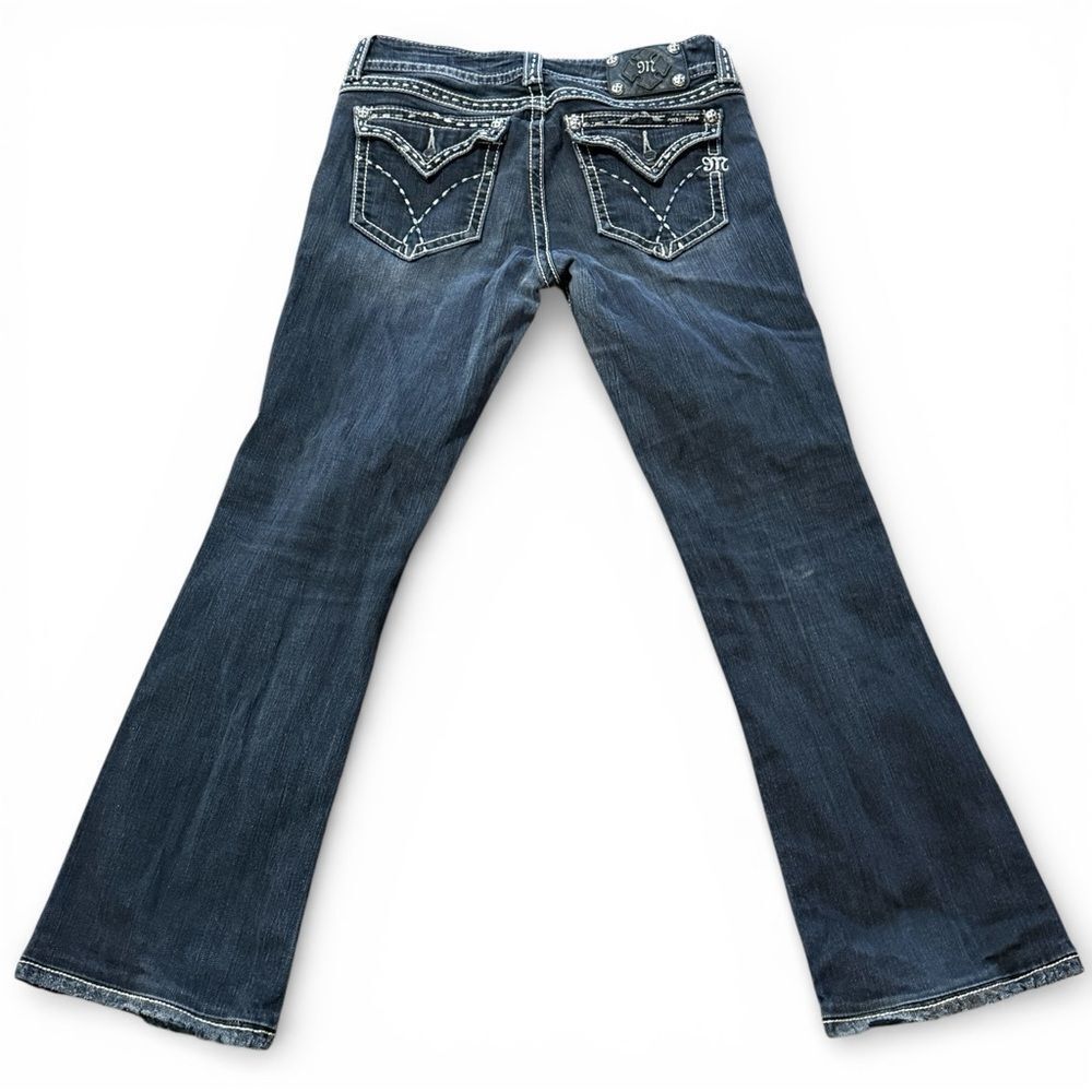 Miss Me Bootcut Denim Jeans Embellishments And Stitching Detail JE5069B3L sz 30
